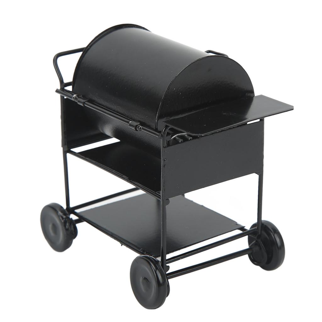 1 12 Кукольный домик Миниатюрный гриль для барбекю Мини-модель гриля для барбекю Модель духовки Украшение для радиоуправляемой машины Модель тележки для барбекю