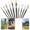 10 шт. Кисти для масляной живописи Коричневый УФ-держатель Гуашь Акварель Рисовальная ручка Художественные принадлежности