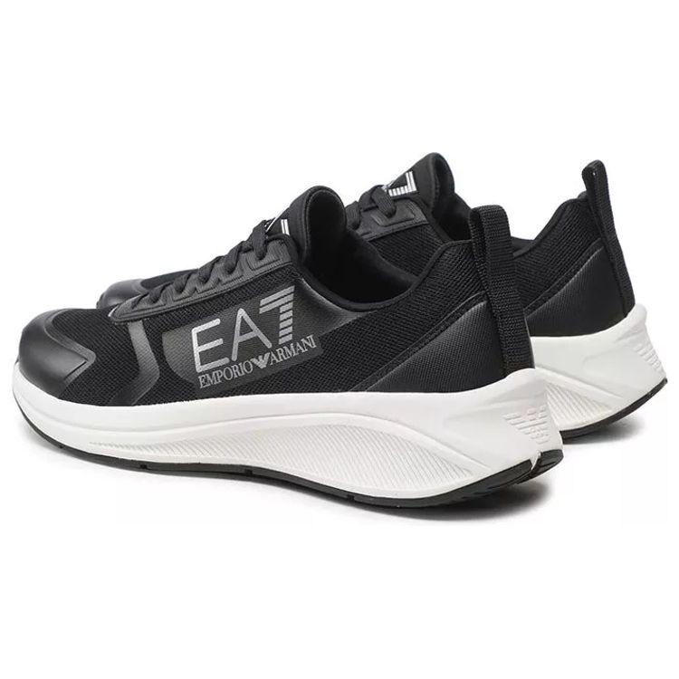 Emporio Armani EA7 Тканевые кроссовки для бега на шнуровке Прочные низкие спортивно-повседневные кроссовки Унисекс кроссовки Черные X8X125XK303N763