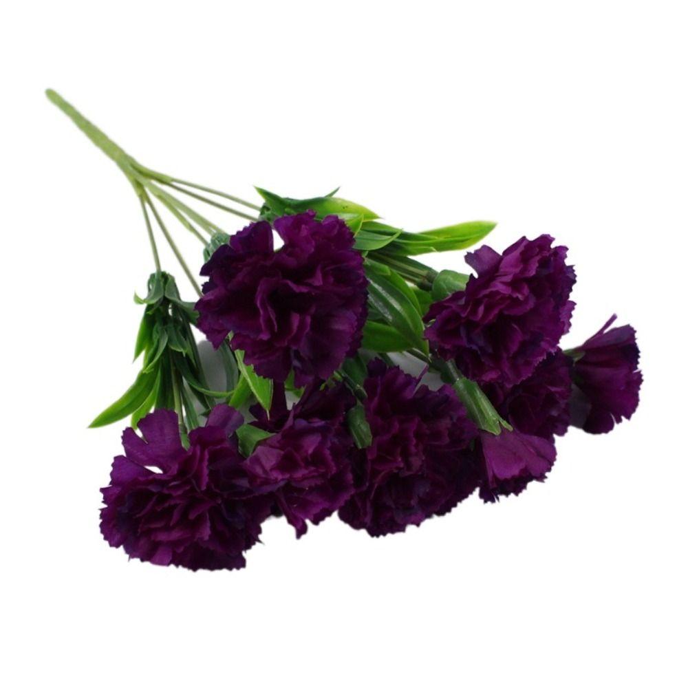 Silk Artificial Carnation 11Heads Bush Bouquet High Quality Home Wedding Decor