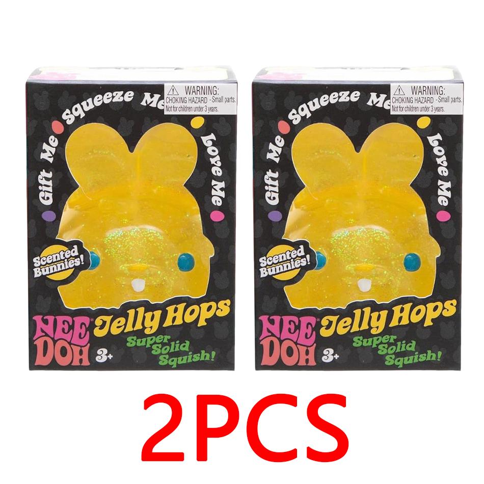 1-3Pcs Schylling Needoh Sensory Fidget Stress Relief Squishy Rabbit Anti-Anxiety Rabbit Squeeze Object For Focus Adhd Population