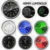 Luminous Car Clock 40mm Digital Clock for Cars Waterproof Electronic Quartz Watch Bicycle Motorcycle Watch Auto Dashboard Air Vent Stick-On Clocks