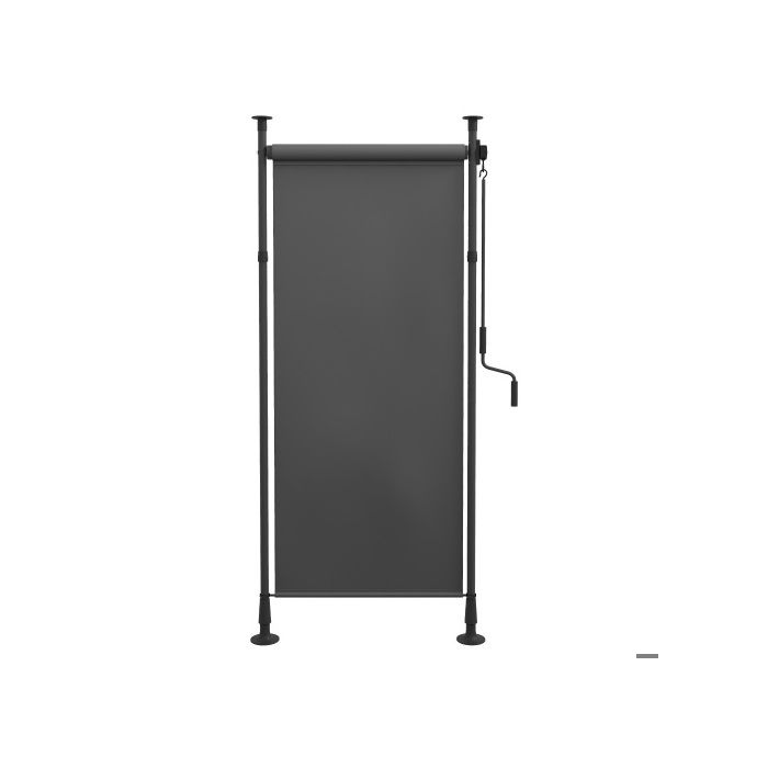 Выдвижной балконный тент - Outsunny - 120x220-310 см - Темно-серый полиэстер - Рукоятка - UV30+