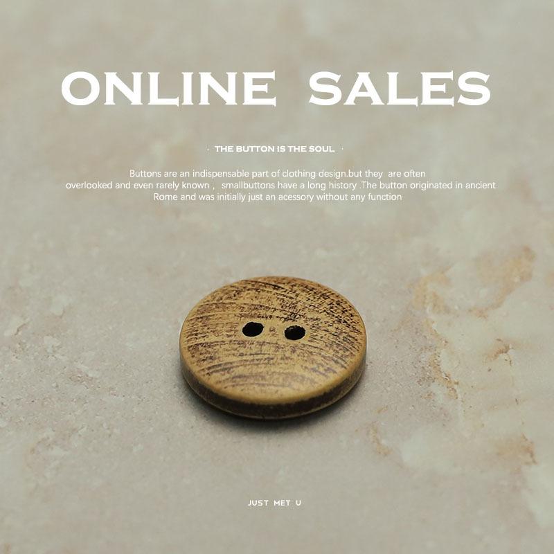 Two Eyes Round Triangular Wooden Buttons Knitted Cardigan Jacket Wooden Buttons Jacket Sweater Trench Coat Buttons