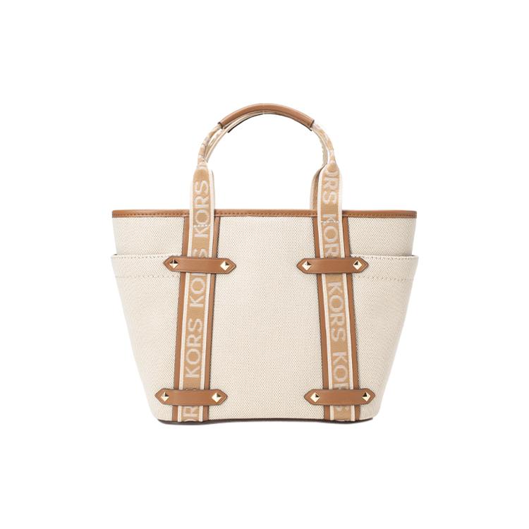 New MICHAEL KORS Polyester With Cotton Portable Crossbody Bag, Shoulder Bag Women's Beige 30T2G5VT1C-817