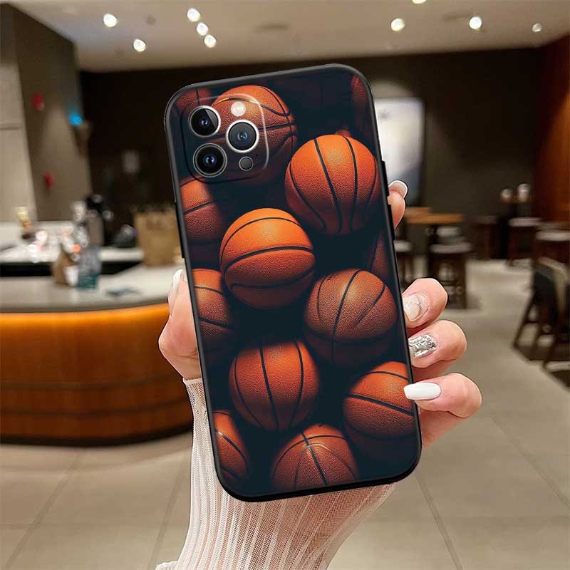 UP13 Basketball Art Shoot New High-End Shell Phone Case for iPhone 16 15 14 13 12 Pro Max Plus Mini