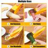 Banana-Shaped Vegetable and Fruit Slicer, Kitchen Accessory, Ergonomic Design, 17.5x5x4 cm, Yellow
