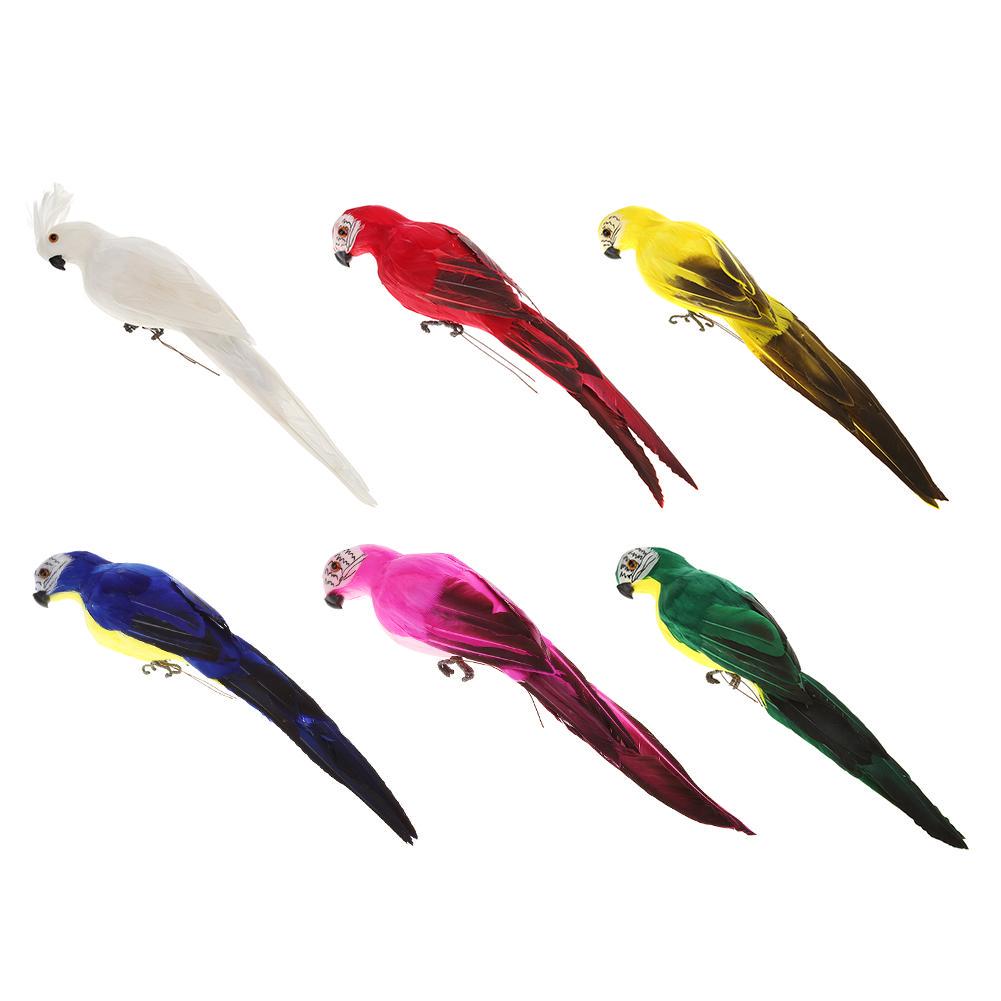 Великобритания Креативные пенопластовые перья Искусственные попугаи Имитация модели птицы Садовый декор