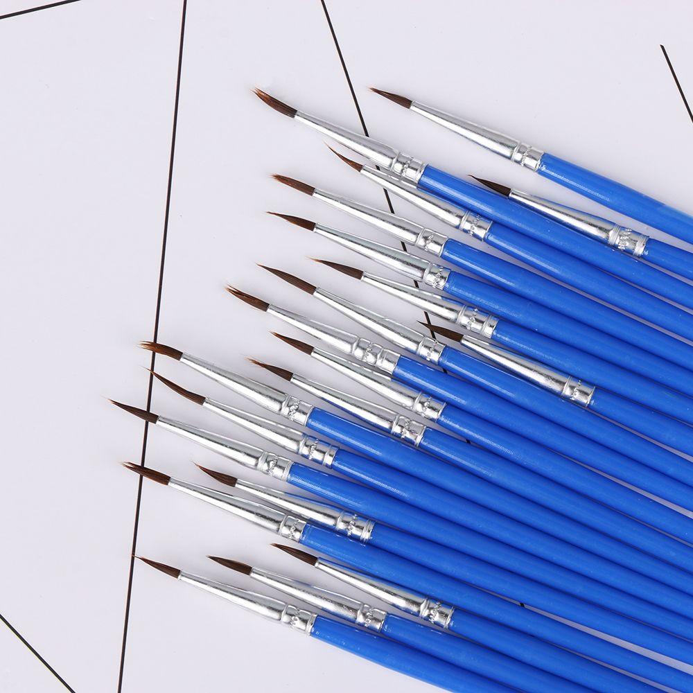 10pcs/set Crafts Painting Drawing hook line pen Oil Painting Brushes Nylon hair Watercolor