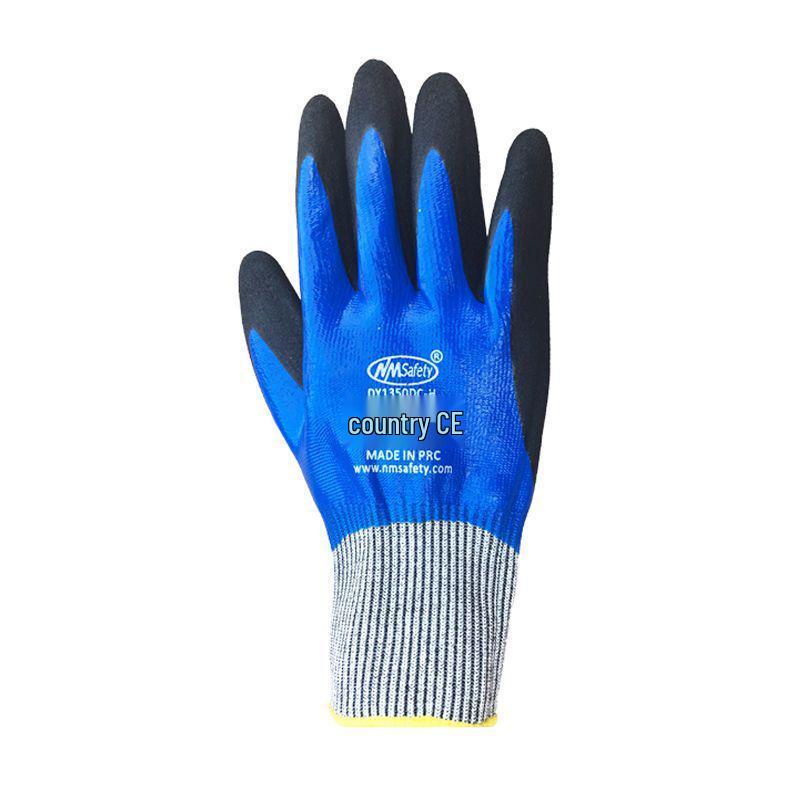 Устойчивые к порезам, противоскользящие, водонепроницаемые латексные перчатки для работы, строительства, рыбалки и садоводства