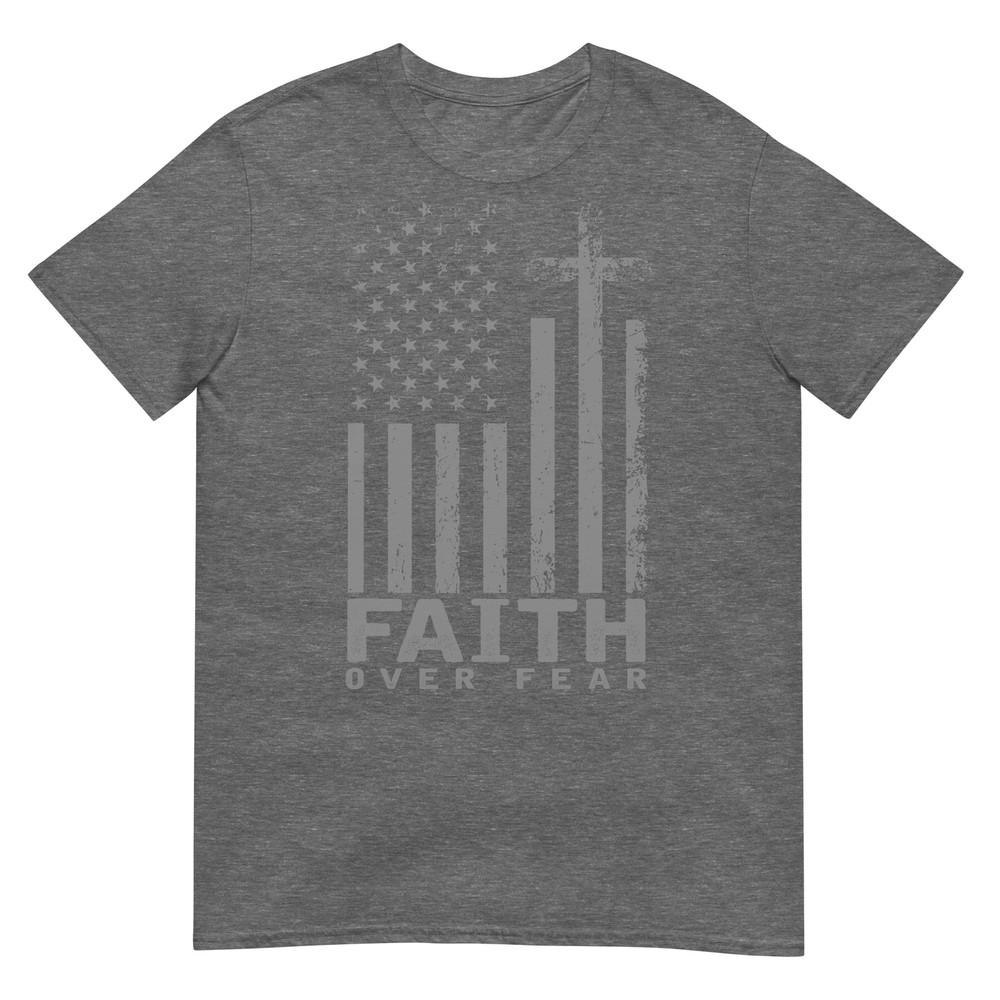 America Pride Us Flag Faith Over Fear Prayer TShirt