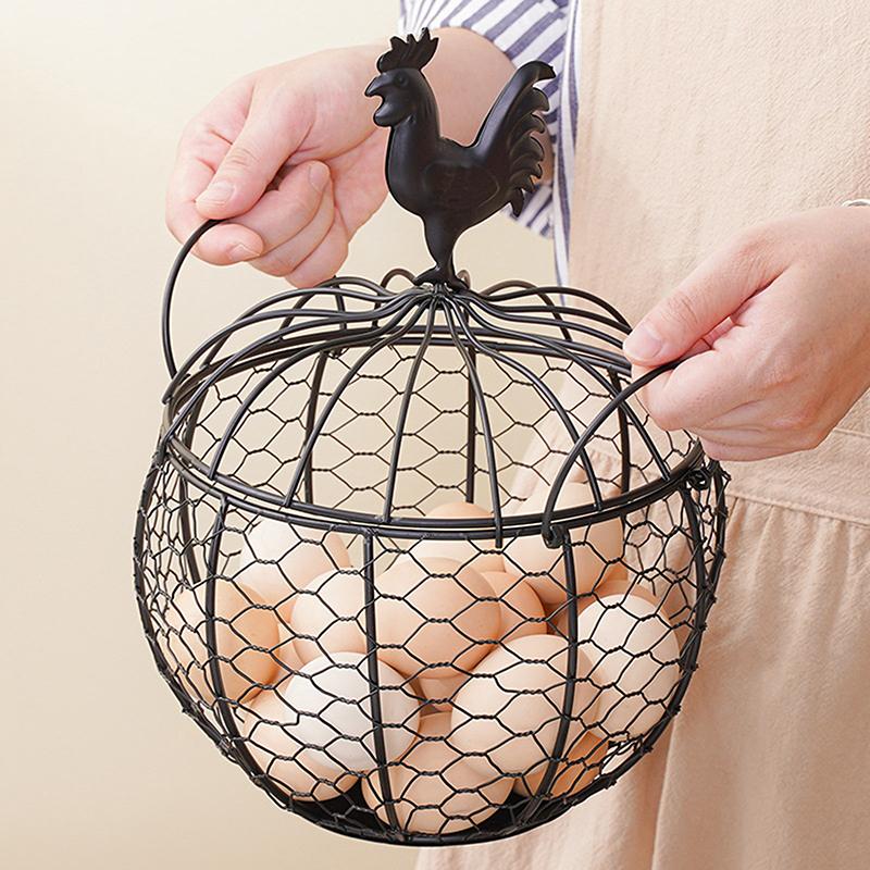 Корзина для хранения яиц в форме курицы, держатель для яиц, контейнер для овощей и фруктов, органайзер, стойка, корзина