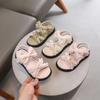 2024 Girls Pearl Sandals Sweet Children's Summer Sandals Fashion Causal Open-toe Kids Princess Versatile Sandals Bowtie Elegant