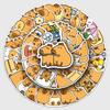 50 Capybara Cartoons: Cute Graffiti Stickers for Water Cups & Phones