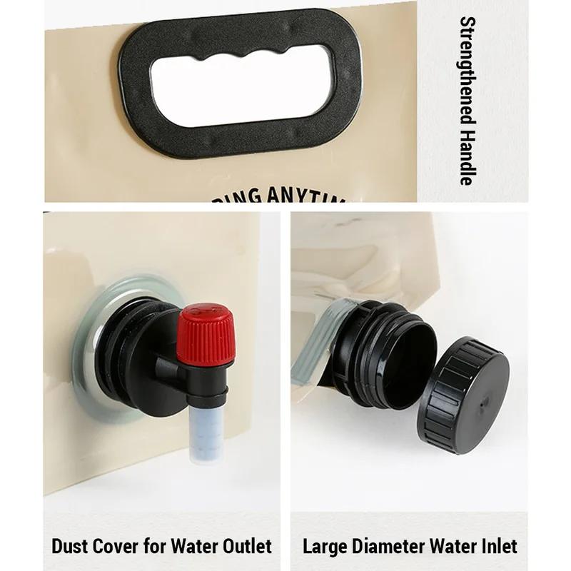 9 л походная сумка для воды, портативное складное ведро для воды, большой контейнер для воды, складная сумка для путешествий на открытом воздухе, принадлежности для кемпинга