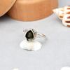 925 Sterling Silver Raw Bi Color Tourmaline Gemstone Ring Size  6.75 US Gift