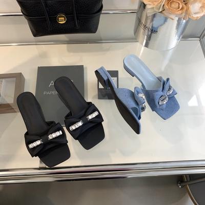 Модные тапочки Женские летние туфли на плоской подошве Женские шлепанцы Низкие Пантофли 2025 Рим Хлопковая ткань Каблуки-копытца Резиновые ПУ обувь Тапочки Плоские тапочки