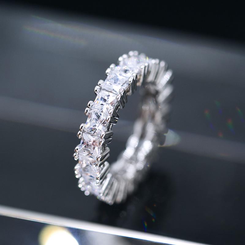 Ladies Luxury Zircon/Glass Rings, Ring Accessories Birthday Gifts Party Jewelry