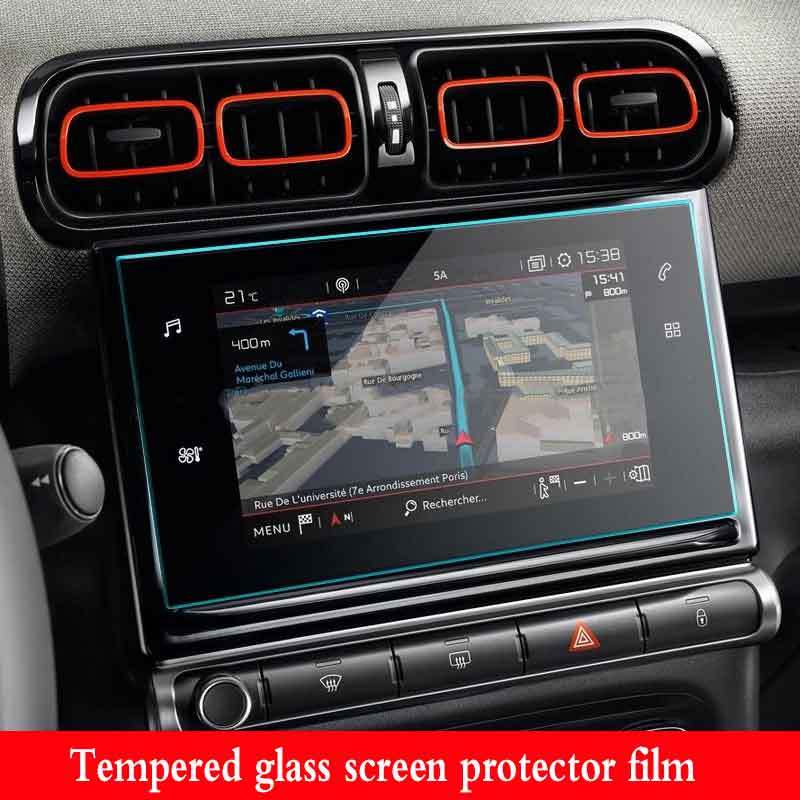 Tempered glass screen protector film For CITROEN C3 AIRCROSS Car radio GPS Navigation Interior accessories