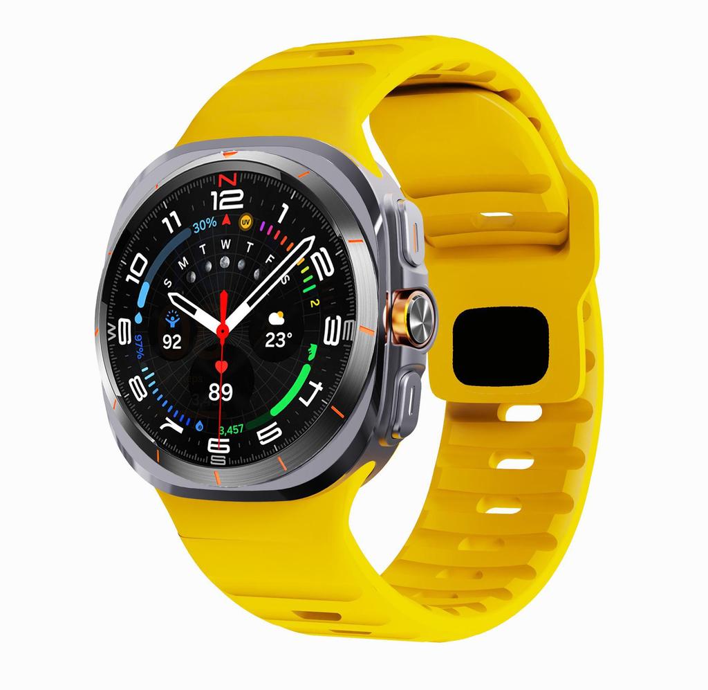 Совместимый силиконовый спортивный ремешок с обратной пряжкой для Samsung Galaxy Watch7 Ultra 47 мм