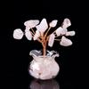 Mini Tree Crystal Stone Mini Vase Car Desktop Tabletop Ornament Bookshelf Courtyard Home Decorations