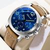 Fashion Watch For Men Waterproof Luminous Chronograph Man Watch Leather Military Men's Quartz Watches Reloj