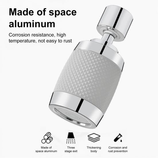 Удлинитель для смесителя с поворотом на 360 градусов и регулируемыми режимами потока воды. Брызгозащищенный кухонный смеситель.