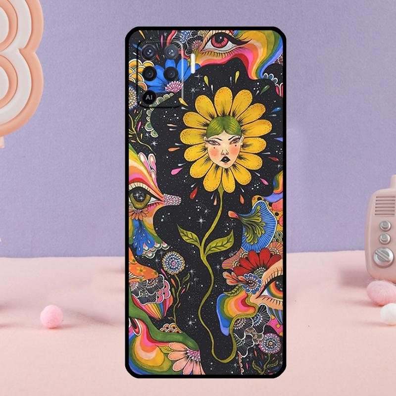 Colorful Psychedelic Art Phone Case For Oppo A80 A60 A40 A94 A54 A98 A78 A18 A38 A58 A16 A76 A96 A17 A77 A74 A57S A15