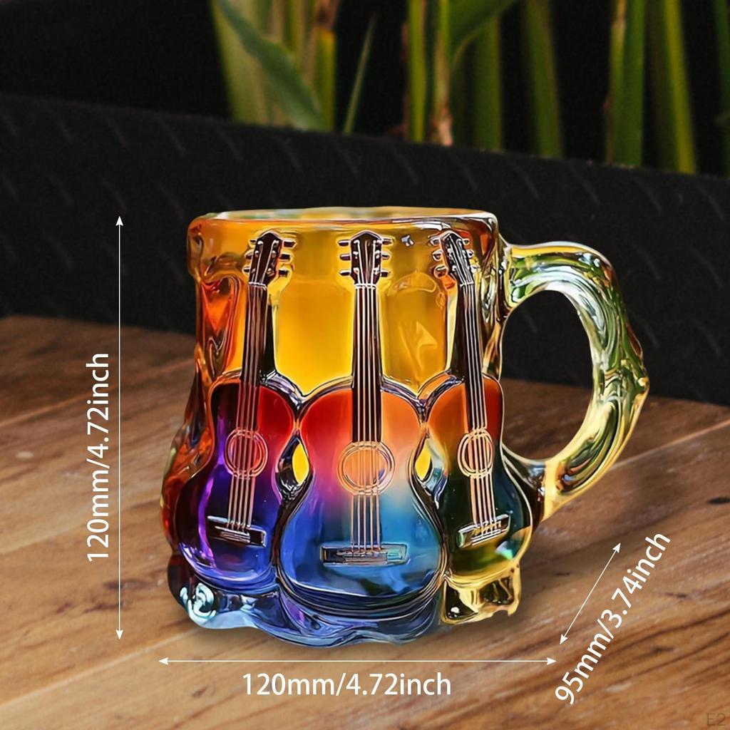 Кружка-гитара Кофейная чашка Многофункциональная Уникальный Домашний декор Смола Настольное украшение для Спальни Стола Мужчин