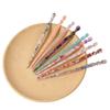 Girls Women Acrylic Marbling Pattern Vintage Hair Accessories Hair Sticks Hairpins Disk Hair
