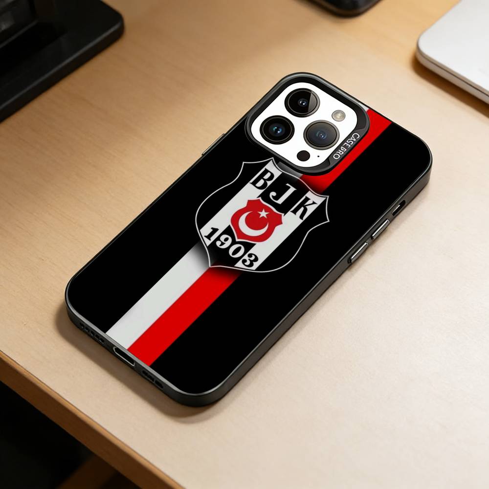 Модный чехол для телефона Besiktas BJK-1903 для iPhone 17,16,15,14,13,12,11 Plus,Pro Max,XS,Цветной Серебристый Внутренний Покрытие
