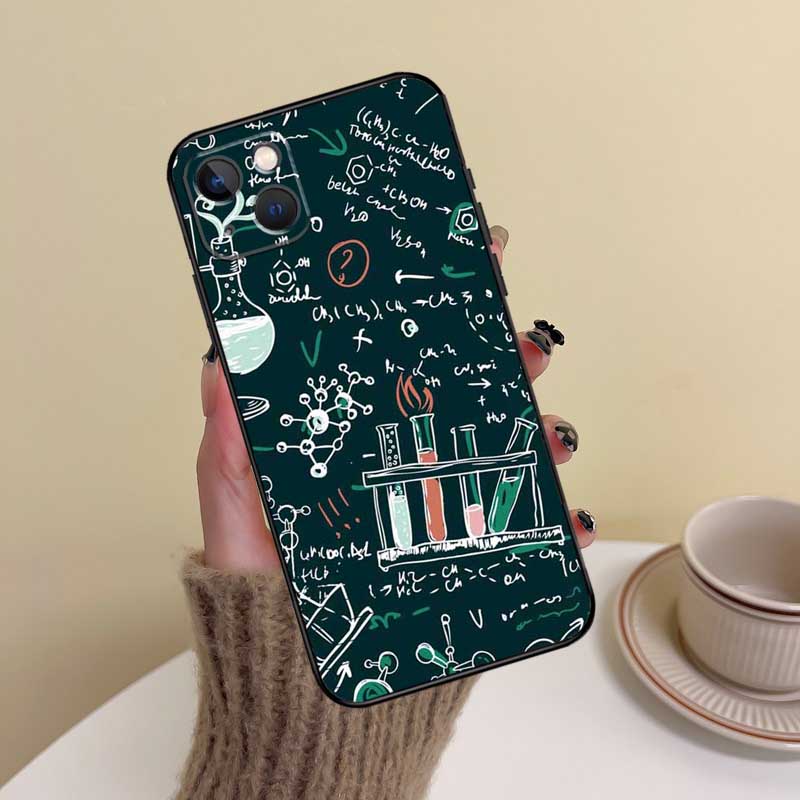 Чехол для телефона с рисунком по биологии и химии для iPhone 15 14 Plus 11 12 13 16 Pro Max Mini 7 8 X XR XS Max