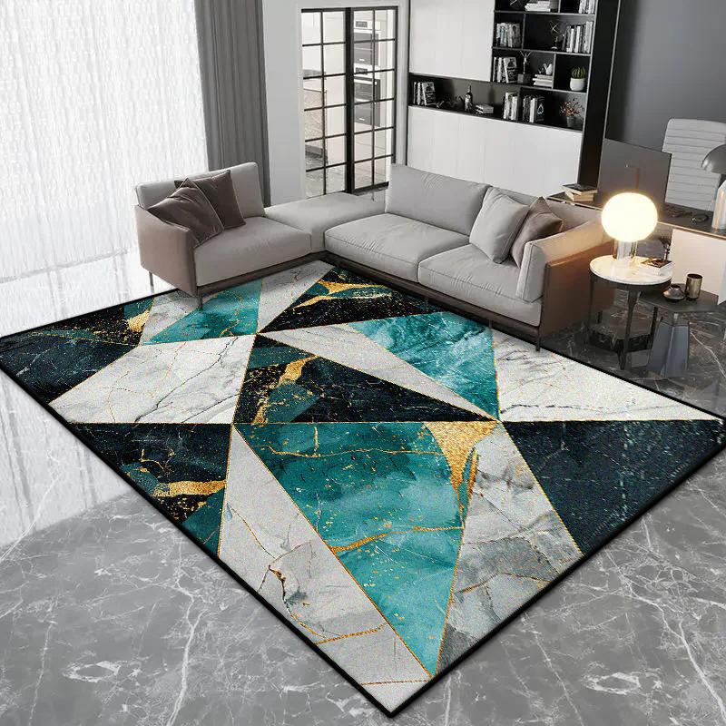 Ковер в скандинавском геометрическом стиле, роскошное украшение для гостиной, ковры большой площади для спальни, коврик для пола с противоскользящим покрытием, мягкий
