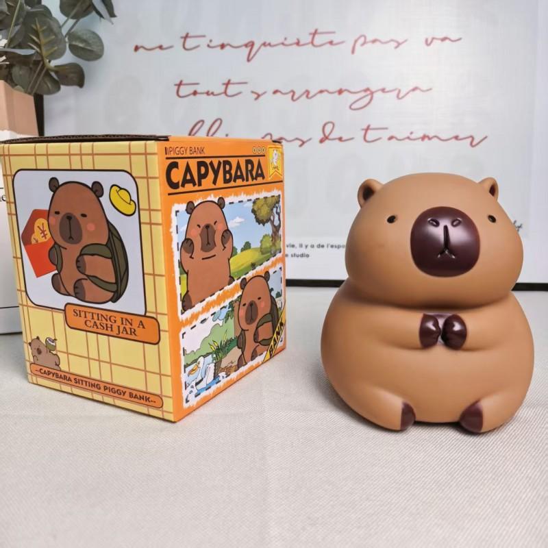 Cute Capybara Coin Bank Kids Boys Girls Large Capacity Saving Jar Decorative Figurine Gift