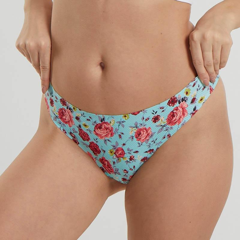 Women Sexy Flowers Lingerie Temptation Low-waist Panties Thong No Trace Breathable Underwear G String Intimates