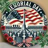 Патриотический американский флаг Солдат Металлическая жестяная табличка Декор ко Дню памяти Уличный Водонепроницаемый Ржавчиностойкий