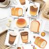 30 Pcs Card Lover Coffee Bread Series Writing Paper Memory Toast Latte Notes Messages Memo Pads Scrapbooking Journaling