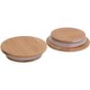 Wooden Lid with Rubber Seal - 9 Cm - 12 Pcs