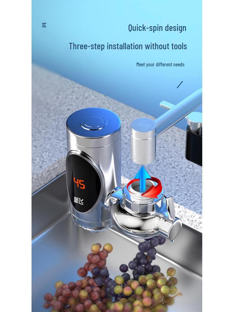 Xinfei Instant Electric Water Heater Faucet for Kitchen & Bathroom - Easy Install