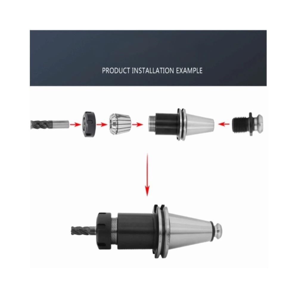 CAT40-ER40-80 CNC Tool Holder Mechanical Parts Precision Tool Holder Collet Chuck CNC Milling