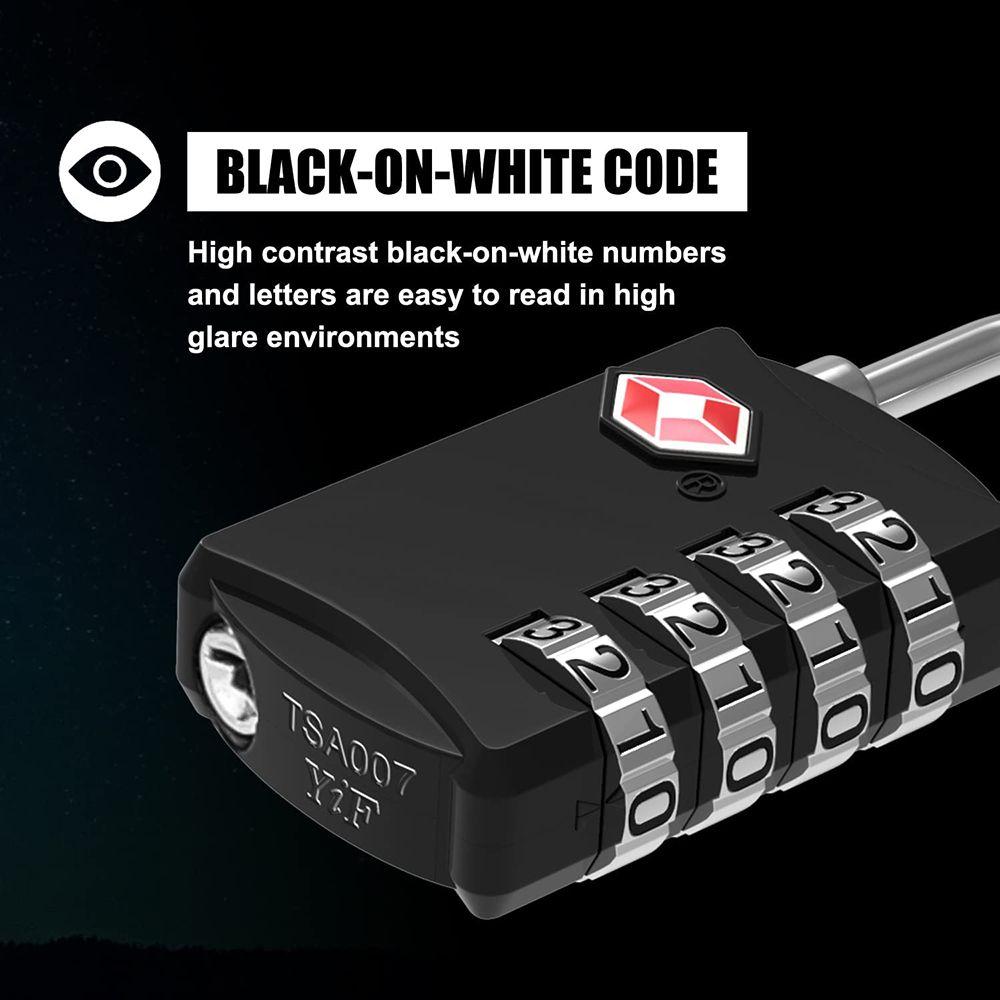 Protection Security 4 Digit Combination Lock TSA Customs Lock Anti-theft Safely Code Lock