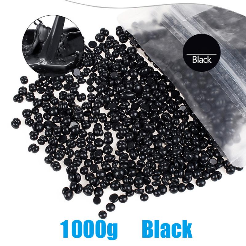 1000 г Горячая пленка Безболезненные восковые бобы Твердые восковые бобы Нагреватель для воска Эпиляция Восковые бобы Бикини Лицо, Ноги и Тело Удаление волос