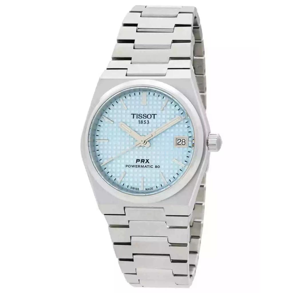 Tissot T-Classic PRX Powermatic 80 Нержавеющая сталь Циферблат Ice Blue Автоматические T137.207.11.351.00 100M Женские часы