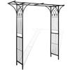VIDAXL Black Metal Garden Arch - 200 X 52 X 204 Cm