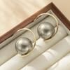Chic Retro Pearl Earrings Sophisticated Cold Tone Statement Earrings For Ladies