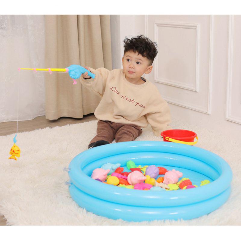 30/52 шт. магнитные игрушки для рыбалки, набор пластиковых удочек для детей, играющие в воду, подарки