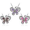 Original Designer Natural Garnet Butterfly Pendant, Luxurious and High-end 925 Silver Natural Gemstone Necklace Pendant