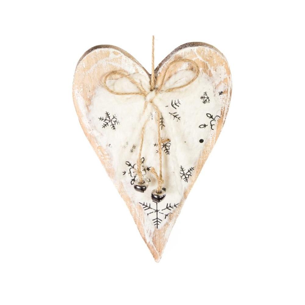 Premier Wood Heart Christmas Decoration