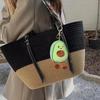 Stylish Avocado Pendant Keychain Fashionable Plush Toy Accessory Soft Polyester Yolk Bag Charm for Girls and Women