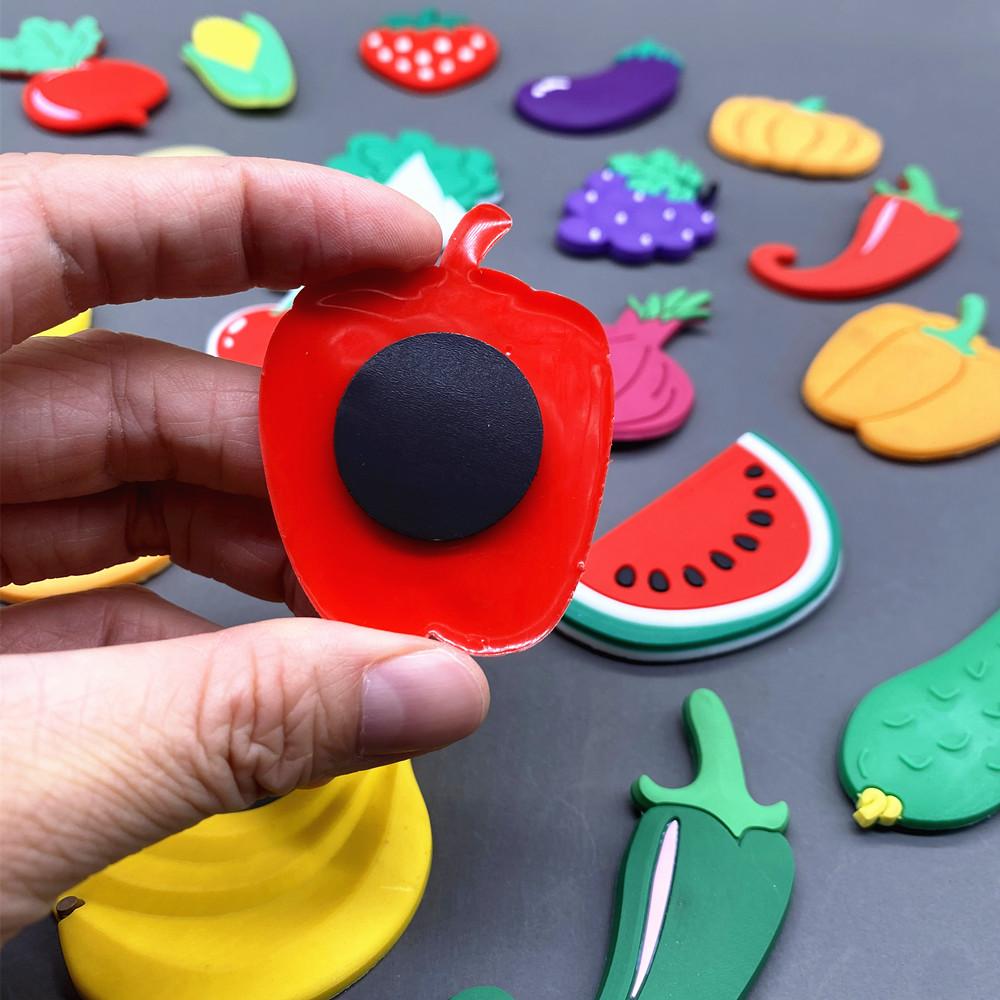 Набор магнитов на холодильник из ПВХ для декора холодильника, магниты с героями мультфильмов для детей, забавная магнитная игрушка, креативные магниты с едой и фруктами